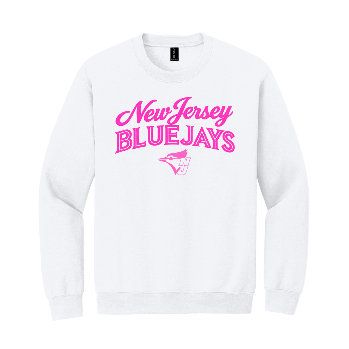 Pink BlueJays Support Crewneck Sweater