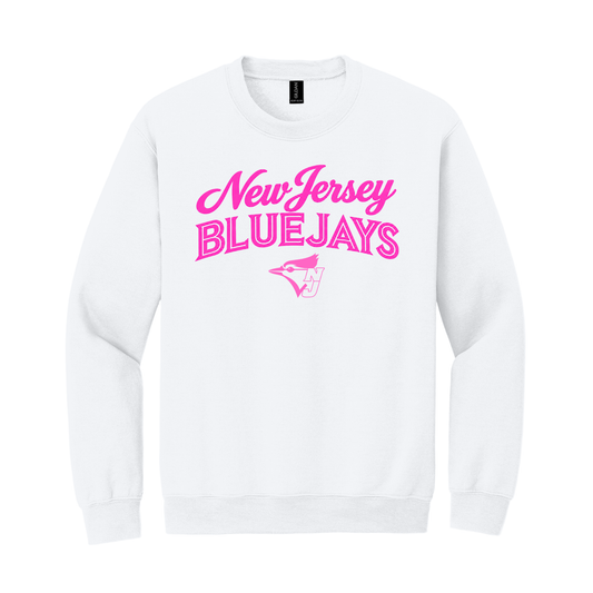 Pink BlueJays Support Crewneck Sweater